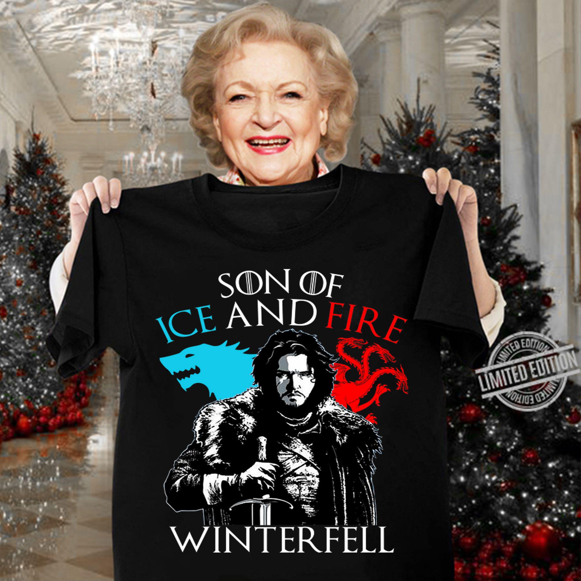 Son Of Ice And fire Winterfell Jon Snow t-shirt woman shirt