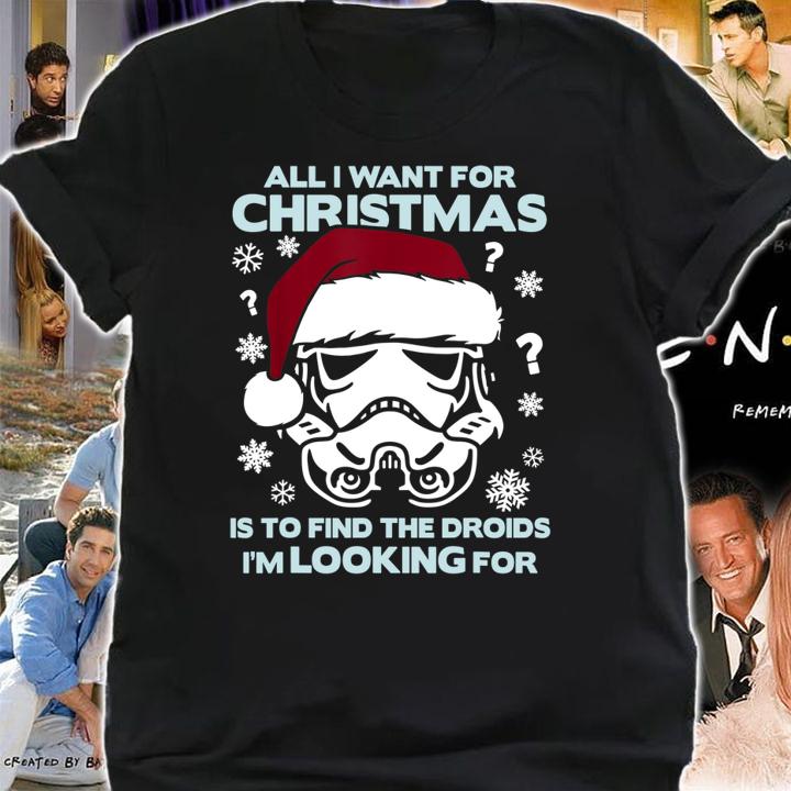 Star Wars Storm Trooper Droid Looking Christmas t-shirt shirt