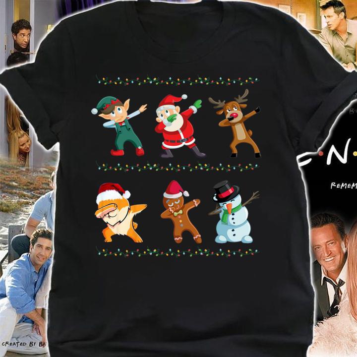 Dabbing Santa Pomeranian And Friends Christmas t-shirt shirt