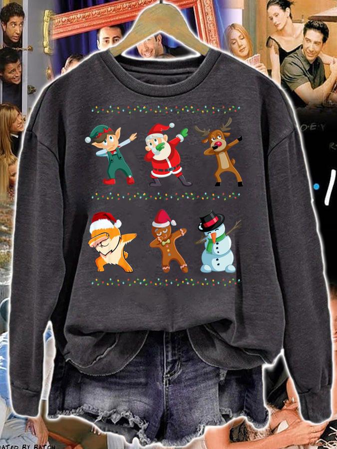 Dabbing Santa Pomeranian And Friends Christmas t-shirt sweatshirt