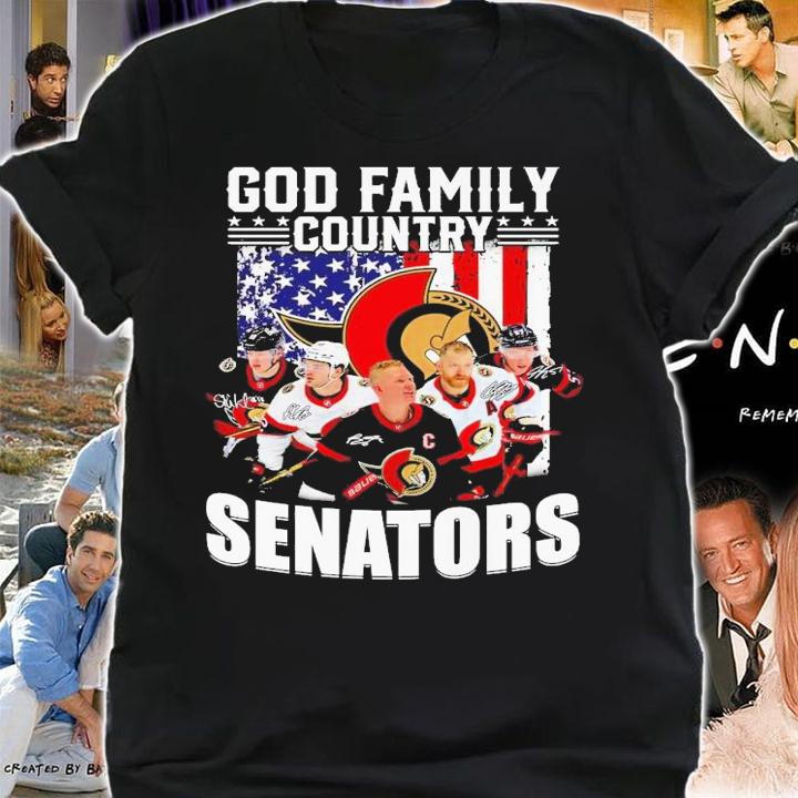 God family country Ottawa Senators signatures shirt t-shirt shirt