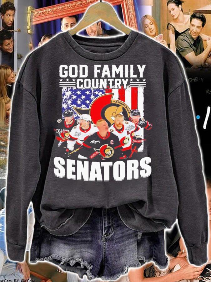 God family country Ottawa Senators signatures shirt t-shirt sweatshirt