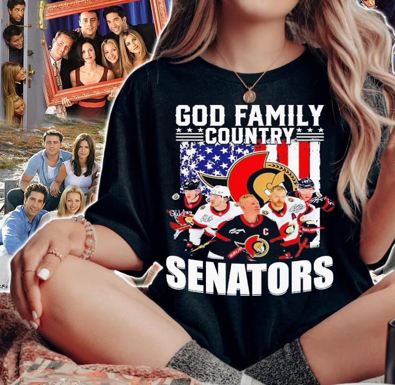 God family country Ottawa Senators signatures shirt t-shirt woman shirt