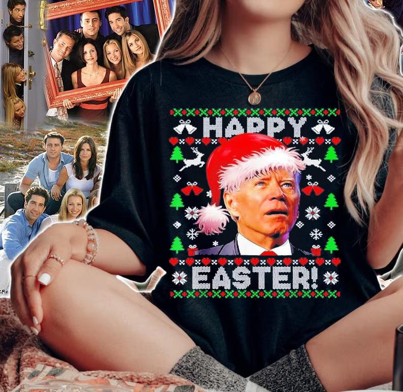 Merry Easter Joe Biden Christmas Shirt t-shirt woman shirt