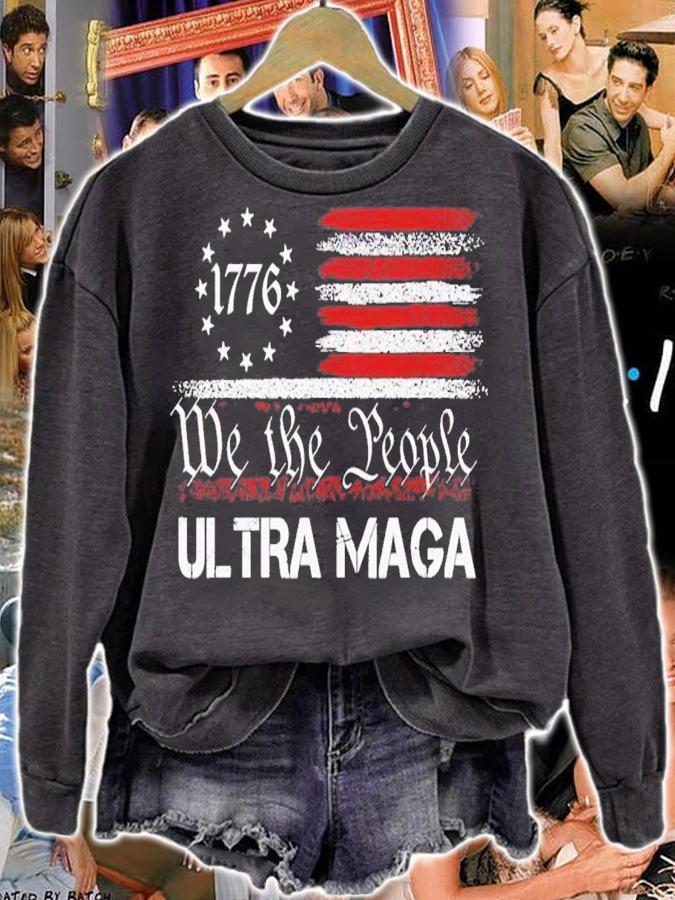Ultra MAGA We The People Republican USA Flag T-Shirt t-shirt