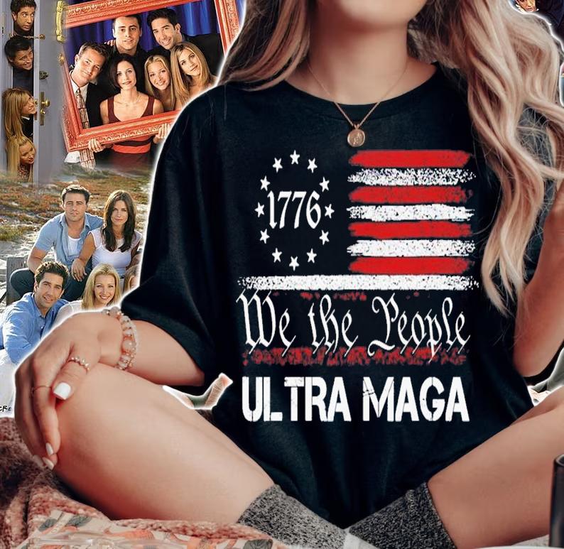 Ultra MAGA We The People Republican USA Flag T-Shirt t-shirt