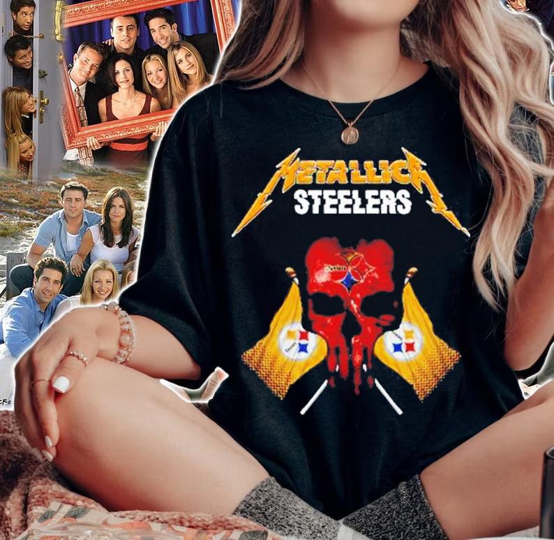 Metallica Steelers Punisher Skull Pittsburgh Steelers Shirt t-shirt woman shirt