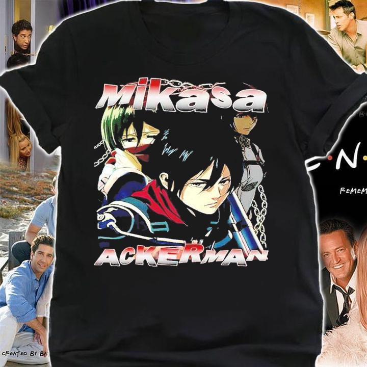 Mikasa Attack On Titan Anime Levi Ackerman Eren Yeager Mikasa Ackerman Aot Aot Anime Shirt t-shirt