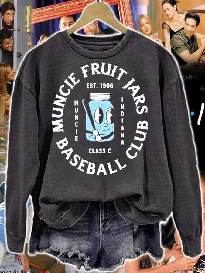 Muncie Fruit Jars Indiana Vintage Defunct Baseball shirt t-shirt