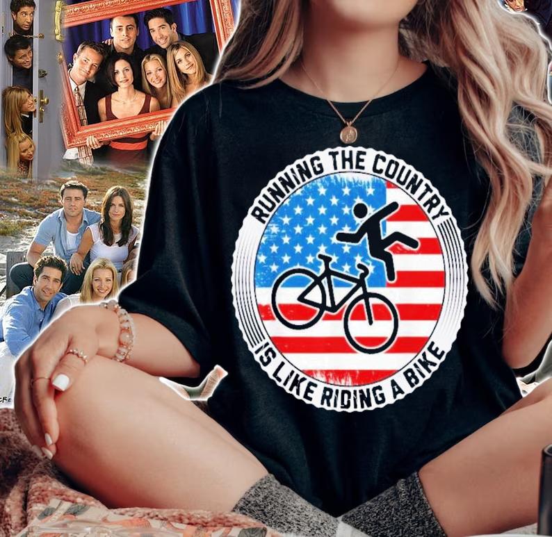 Biden Falling Off His Bicycle Meme Vintage Bike Fall T-Shirt t-shirt woman shirt