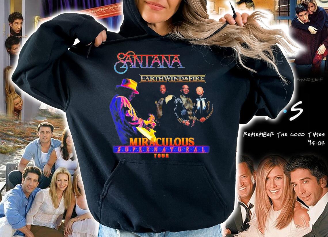 Santana Earth Wind And Fire Miraculous Supernatural Tour 2022 T-Shirt t-shirt