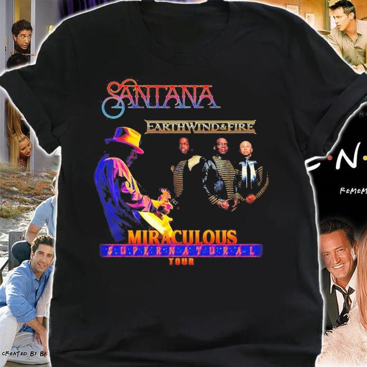 Santana Earth Wind And Fire Miraculous Supernatural Tour 2022 T-Shirt t-shirt
