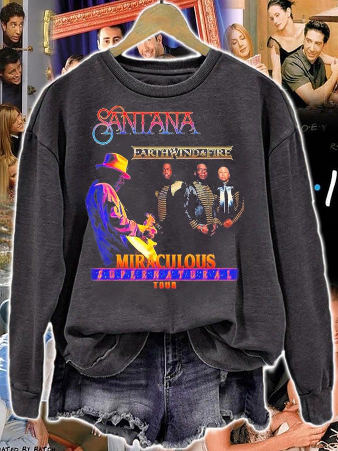 Santana Earth Wind And Fire Miraculous Supernatural Tour 2022 T-Shirt t-shirt
