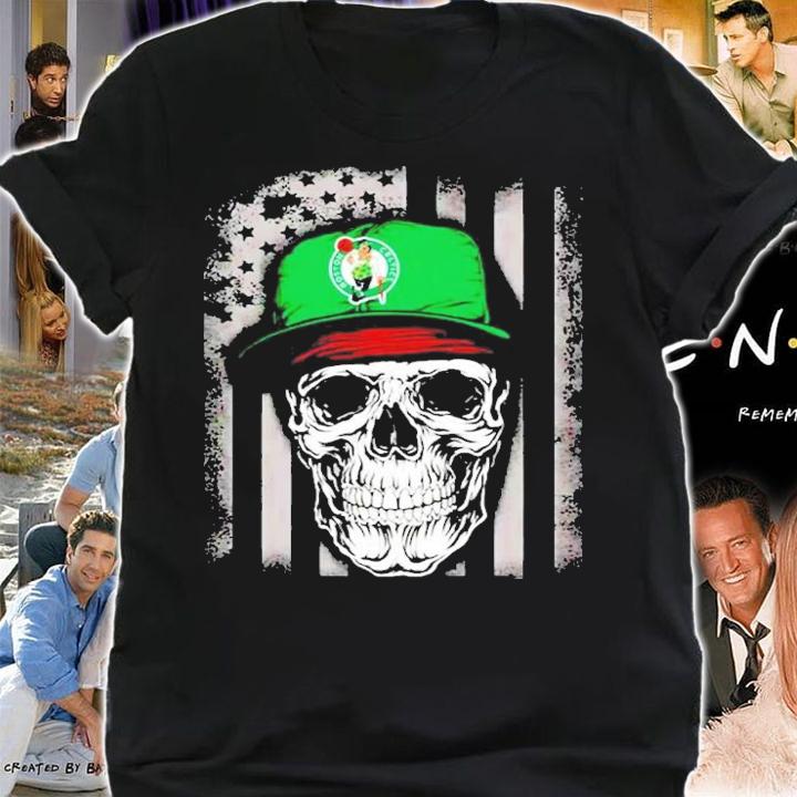 Skull Rock With Hat Boston Celtics Halloween Shirt t-shirt