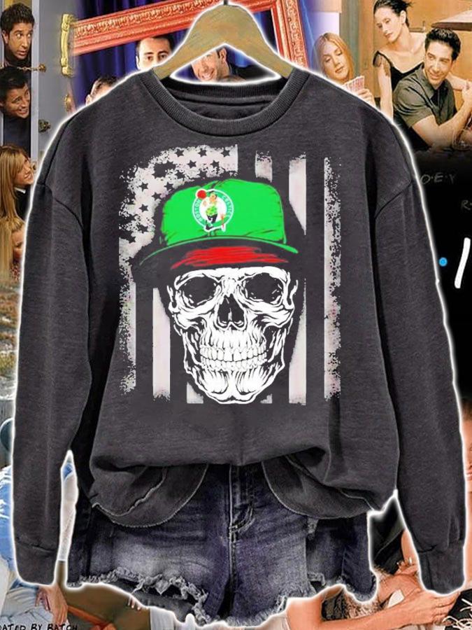 Skull Rock With Hat Boston Celtics Halloween Shirt t-shirt