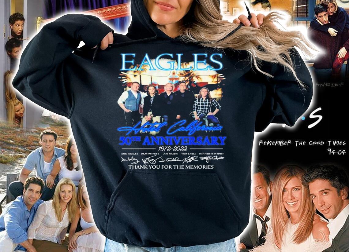 Eagles Hotel California 50th Anniversary 1972-2022 Signatures Thank You For The Memories T-Shirt t-shirt hoodie