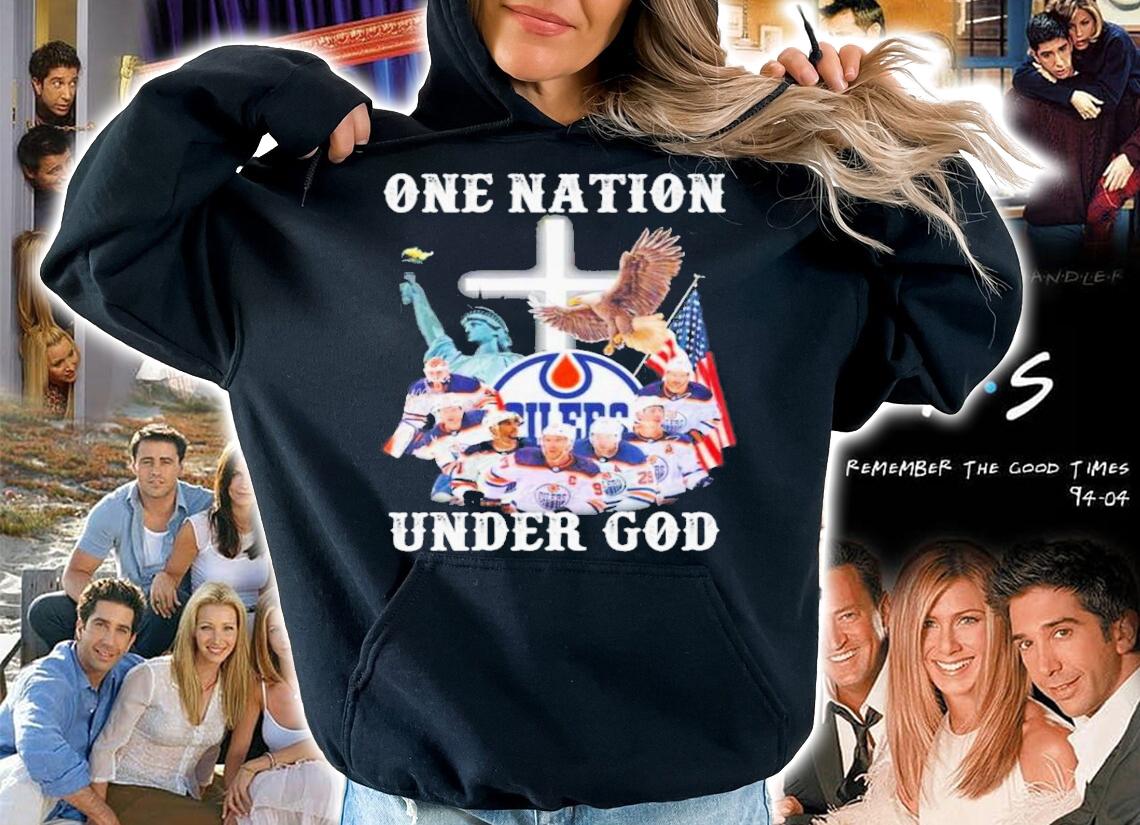 Edmonton Oilers One Nation Under God Signatures T-Shirt t-shirt