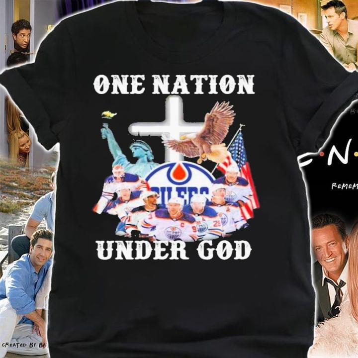 Edmonton Oilers One Nation Under God Signatures T-Shirt t-shirt