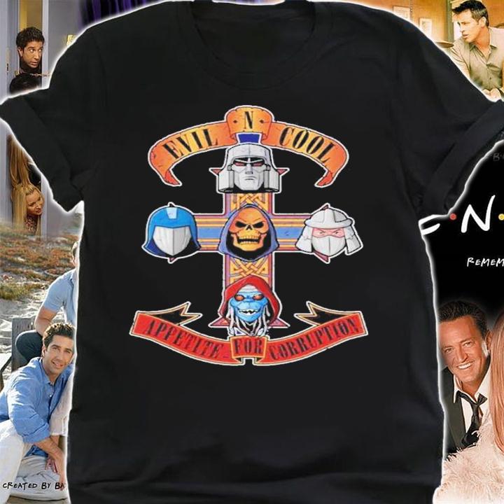 Evil N Cool Appetite For Corruption Guns N Roses Logo Shirt t-shirt
