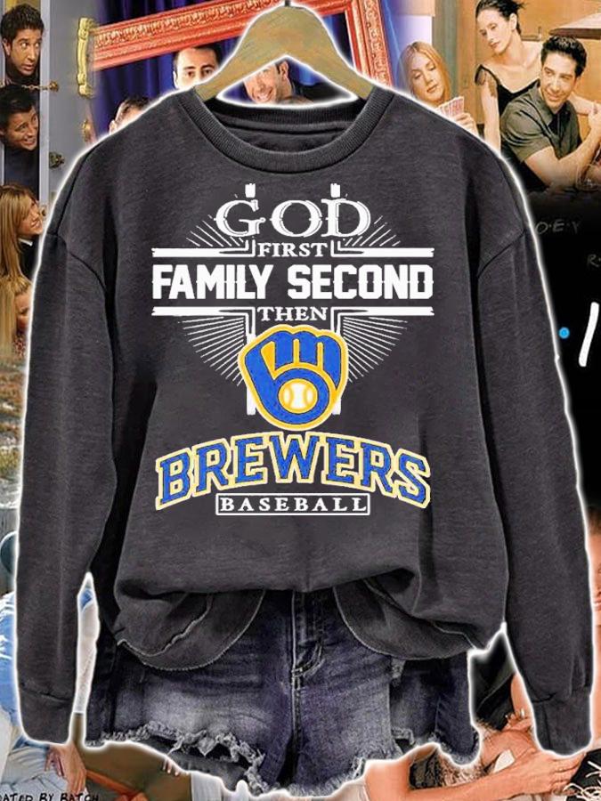 God First Family Second Then Milwaukee Brewers Baseball 2022 Shirt t-shirt sweatshirt