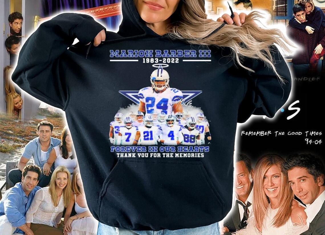 Marion Barber III RIP 1983-2022 Signatures Forever In Our Hearts Thank You For The Memories T-Shirt t-shirt
