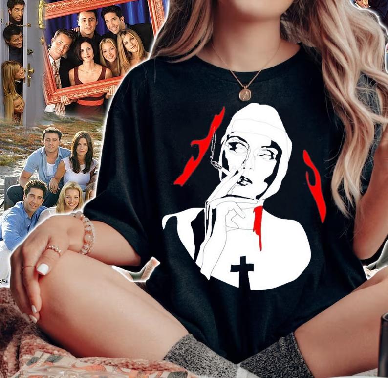 Smoking Nun Break The Habit Halloween Shirt t-shirt woman shirt