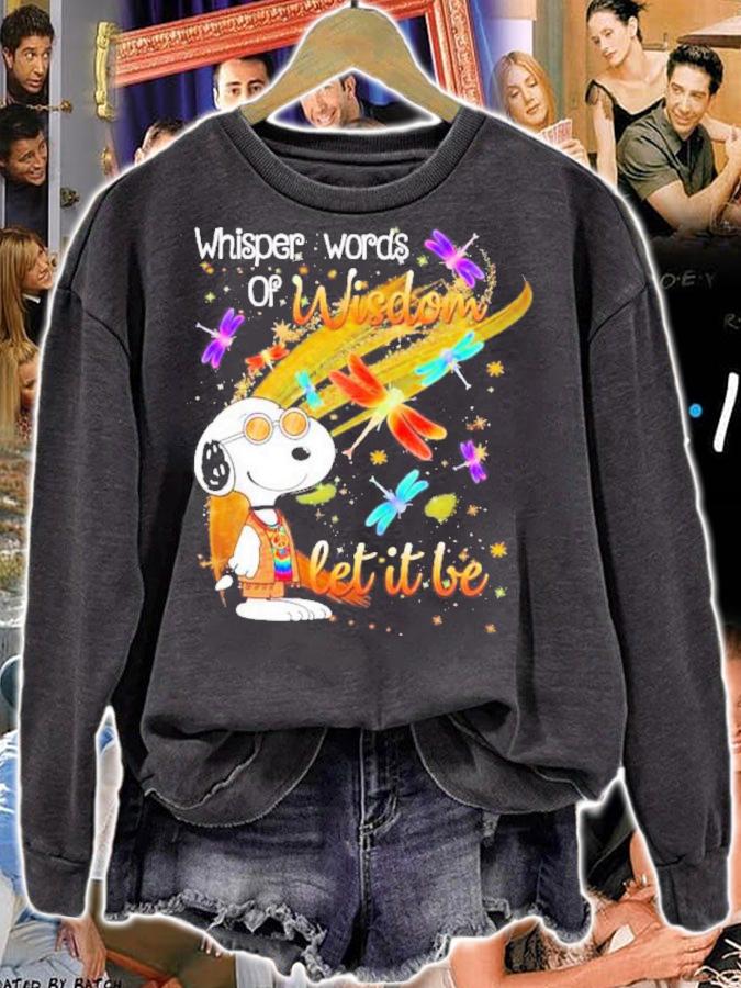 Snoopy Hippie Whisper Words Of Wisdom Let It Be Shirt t-shirt