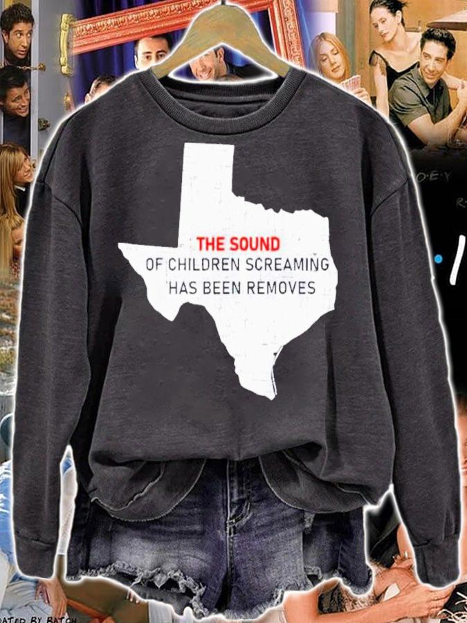 Texas The Sound Of Children Screaming Has Been Removed US Flag Shirt t-shirt sweatshirt