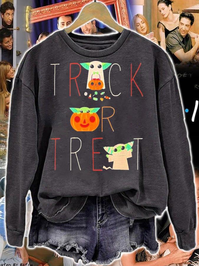 The Mandalorian Grogu Trick or Treat Halloween Shirt t-shirt sweatshirt