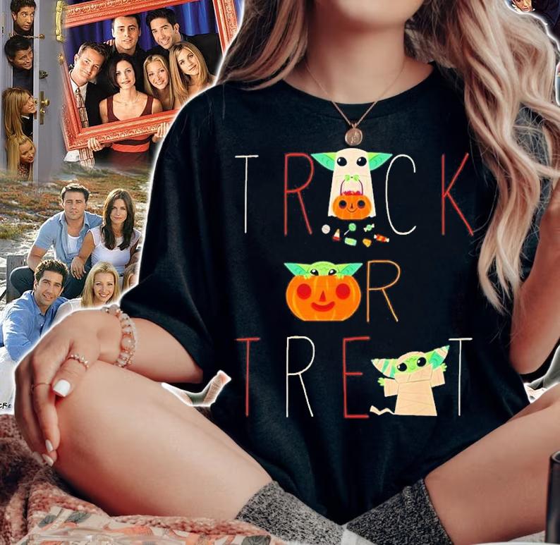 The Mandalorian Grogu Trick or Treat Halloween Shirt t-shirt woman shirt
