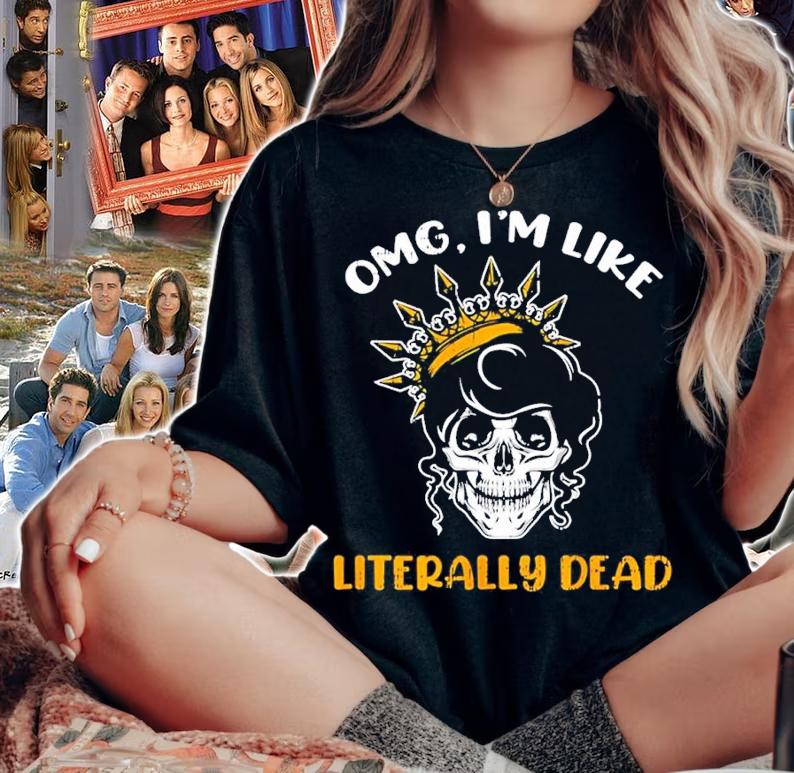 Womens Literally Dead Skull Queen Costume Funny Halloween shirt t-shirt woman shirt