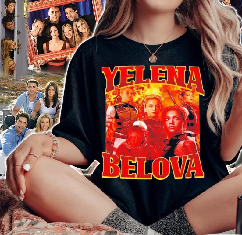 Yelena Belova Florence Pugh Awesome For Music Fan Halloween Spooky Night Shirt t-shirt