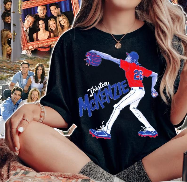 Triston Mckenzie Cartoon Pitch MLBPA T-Shirt t-shirt woman shirt