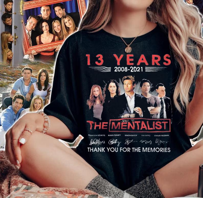 13 years 2008-2021 The Mentalist signature thank you for the memories shirt t-shirt woman shirt