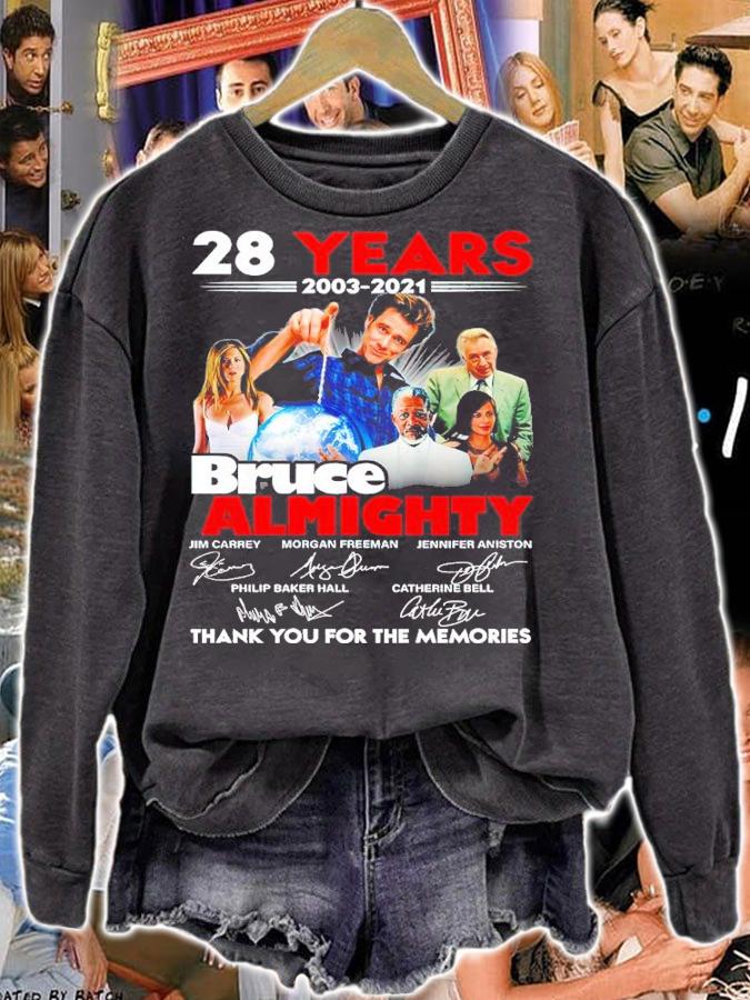 28 years 2003-2021 Bruce Almighty signatures shirt t-shirt sweatshirt