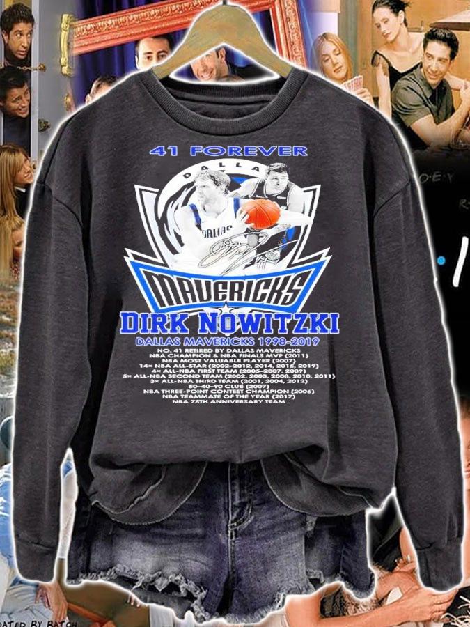 41 Forever Dirk Nowitzki Dallas Mavericks 1998-2019 Signatures Shirt t-shirt sweatshirt