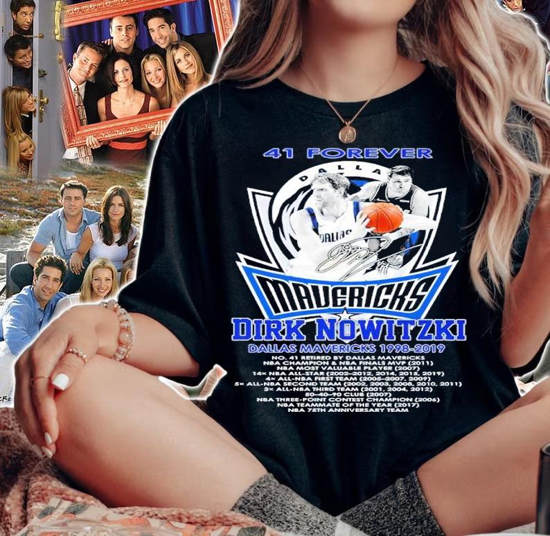 41 Forever Dirk Nowitzki Dallas Mavericks 1998-2019 Signatures Shirt t-shirt woman shirt