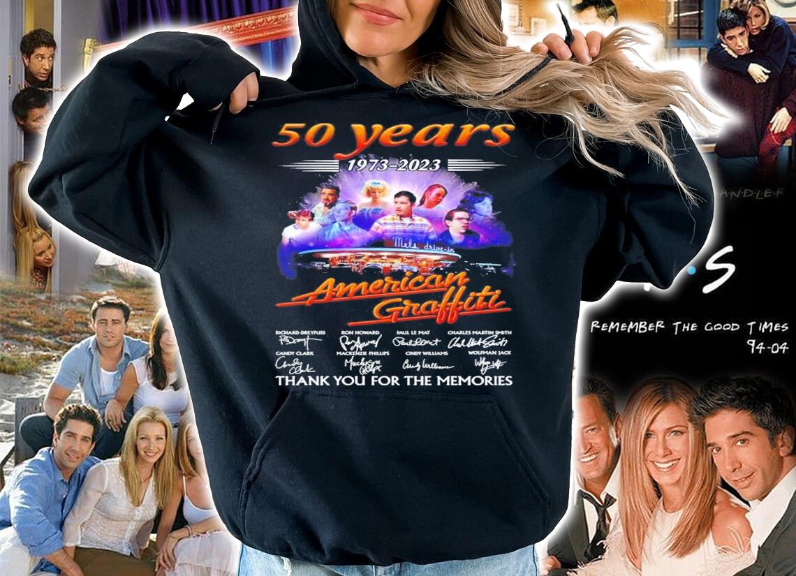 50 Years 1973-2023 American Graffiti Signatures Thank You For The Memories Shirt t-shirt