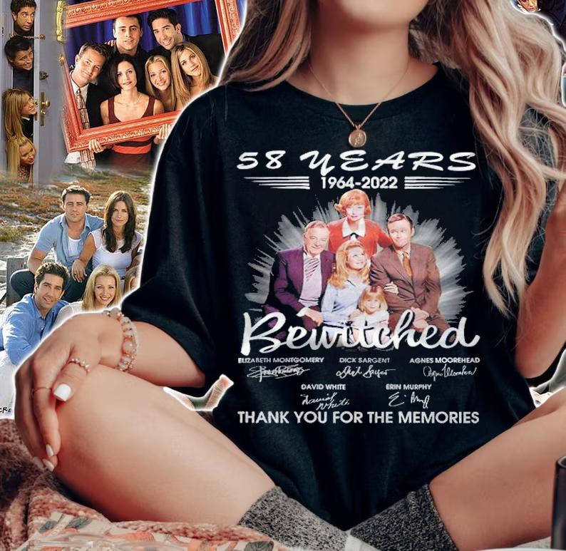 58 Years 1964-2022 Bewitched Signatures Thank You For The Memories Shirt t-shirt woman shirt