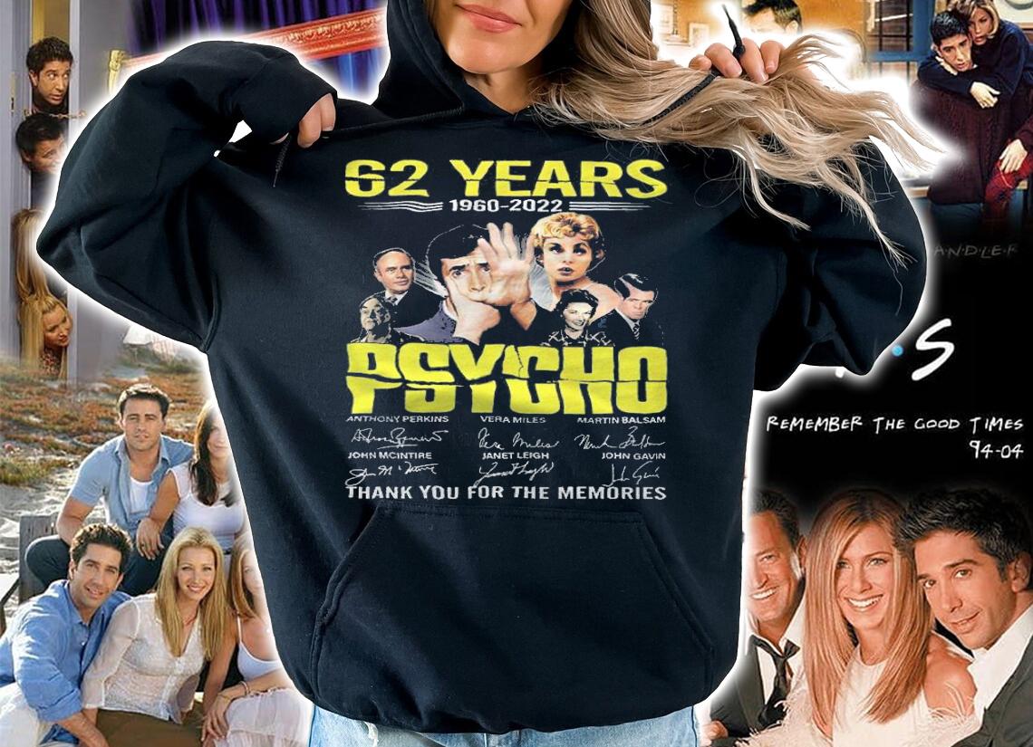 62 Years 1960-2022 Psycho Signatures Thank You For The Memories Shirt t-shirt