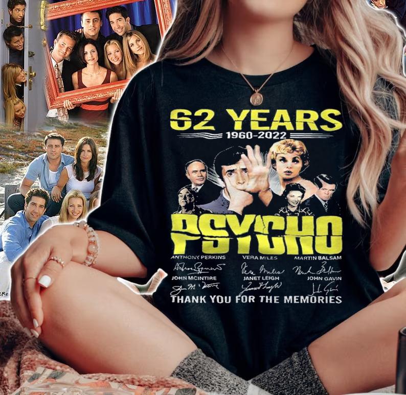 62 Years 1960-2022 Psycho Signatures Thank You For The Memories Shirt t-shirt