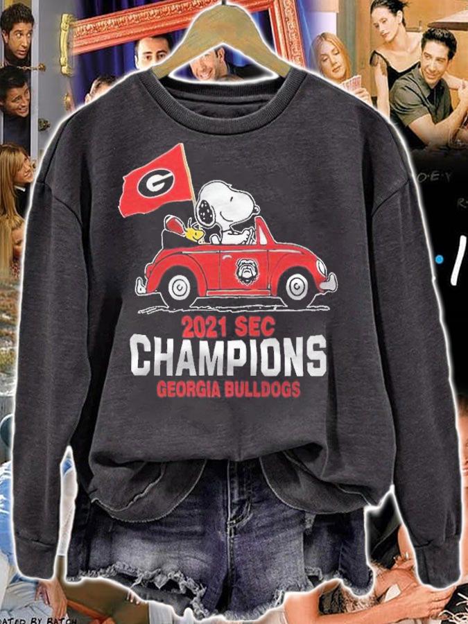 2021 Sec Champions Georgia Bulldogs Snoopy and Woodstock T-shirt t-shirt sweatshirt
