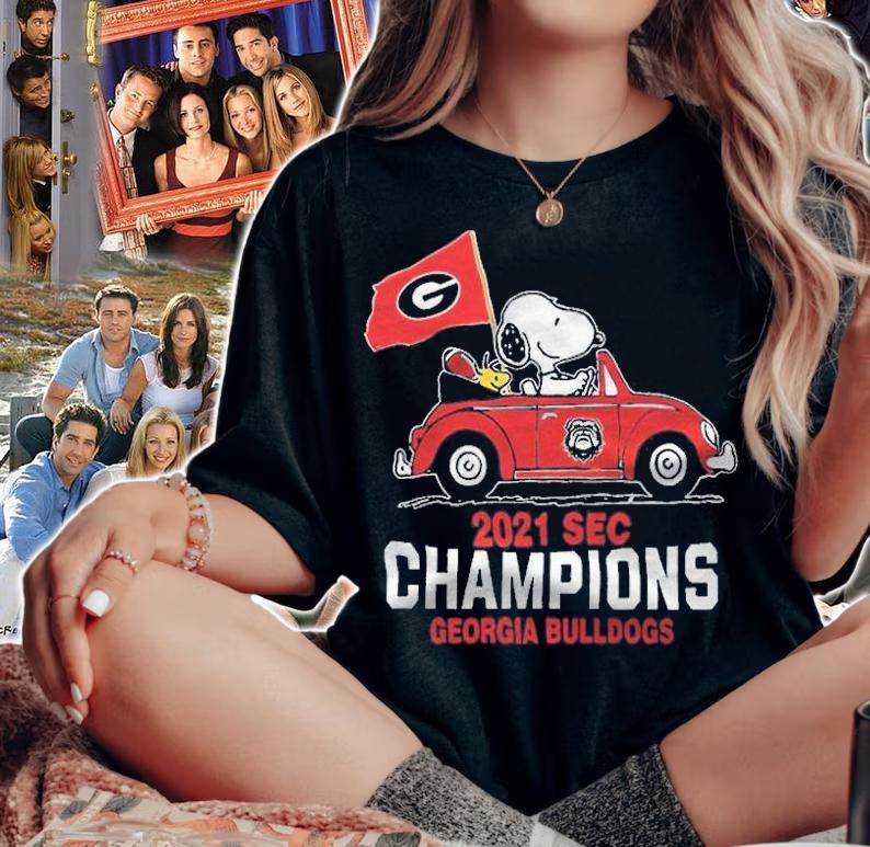 2021 Sec Champions Georgia Bulldogs Snoopy and Woodstock T-shirt t-shirt woman shirt