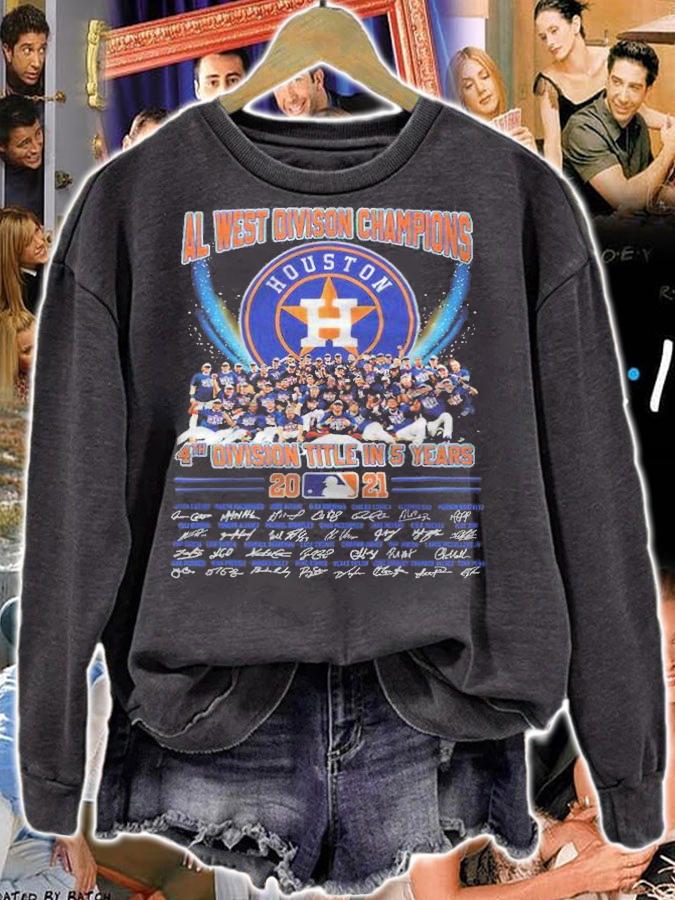 AL West Division Champions Houston Astros 4th division title in 5 years 2021 signatures shirt t-shirt
