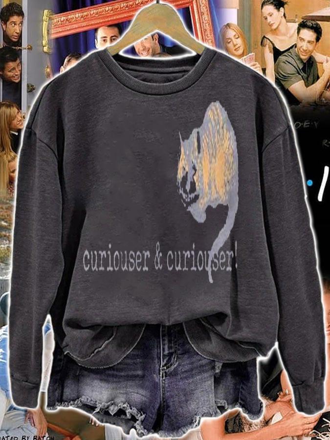 Alice In Wonderland Quote Curiouser Lewis Carroll Book 4 Pullover T-shirt t-shirt sweatshirt