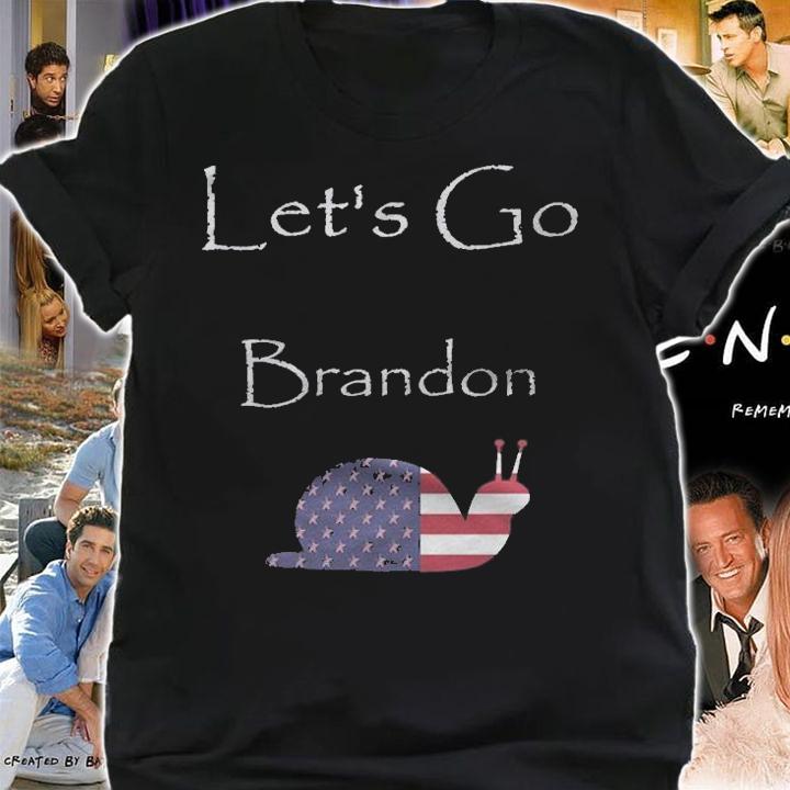 Anti Biden let's Go Brandon Snail USA Flag Anti President Trend T-Shirt t-shirt shirt