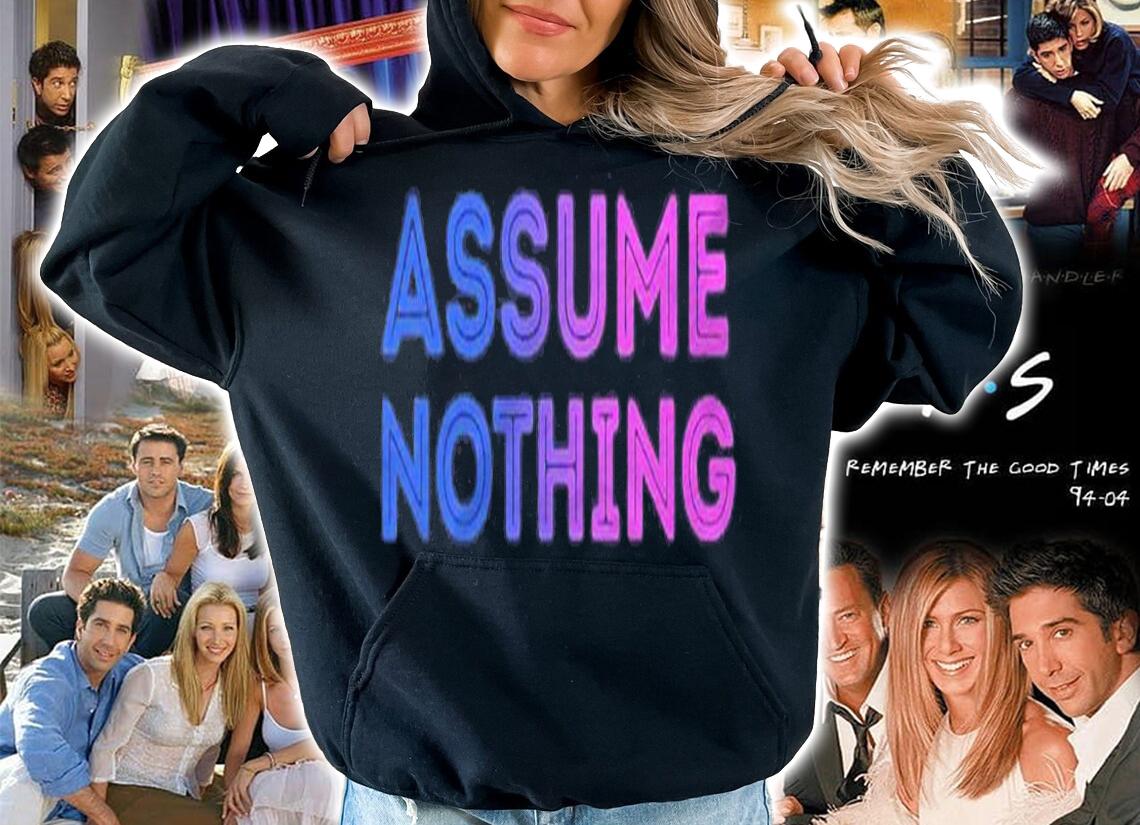 Assume Nothing Bisexual Flag Colors Pride Bi Equality Humor Pullover shirt t-shirt