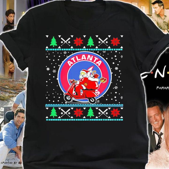 Atlanta Braves Baseball Santa Claus Christmas Shirt t-shirt shirt
