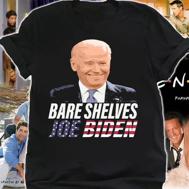 Bare Shelves Joe Biden US Flag Hate Biden T-Shirt t-shirt