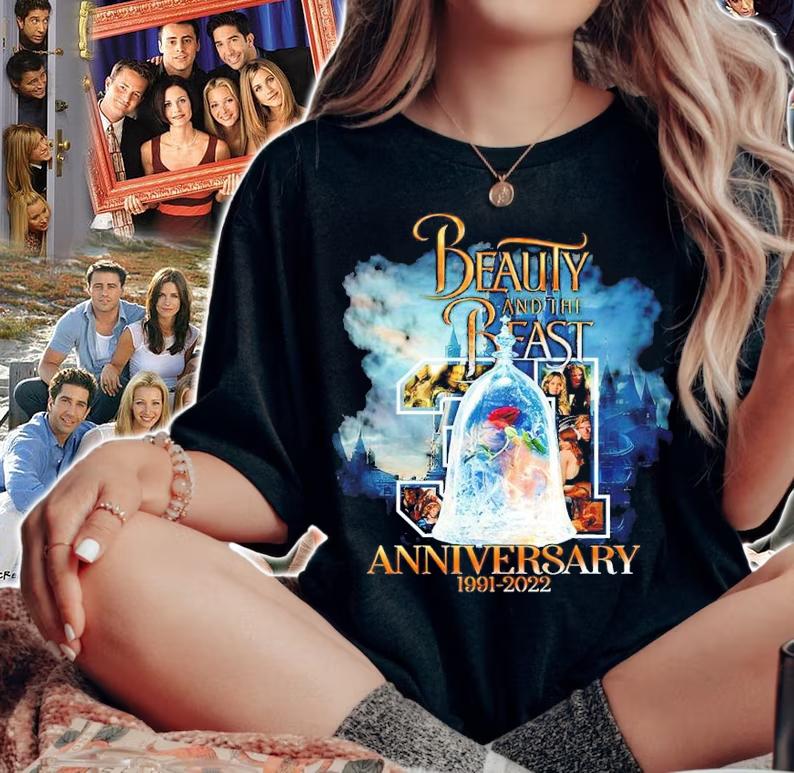 Beauty And The Beast 31 Years Anniversary 1991-2022 Shirt t-shirt woman shirt
